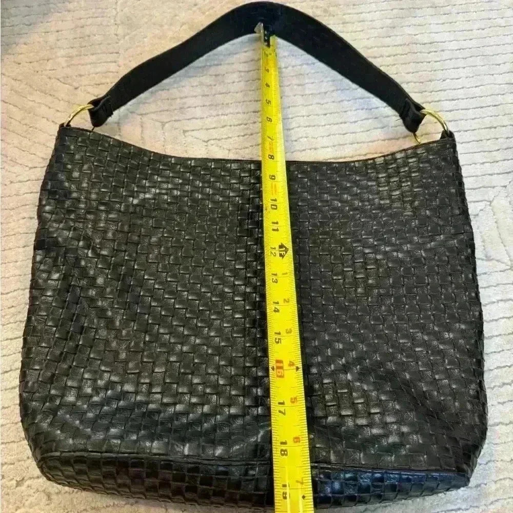 Black faux leather shoulder purse - Picture 7 of 7